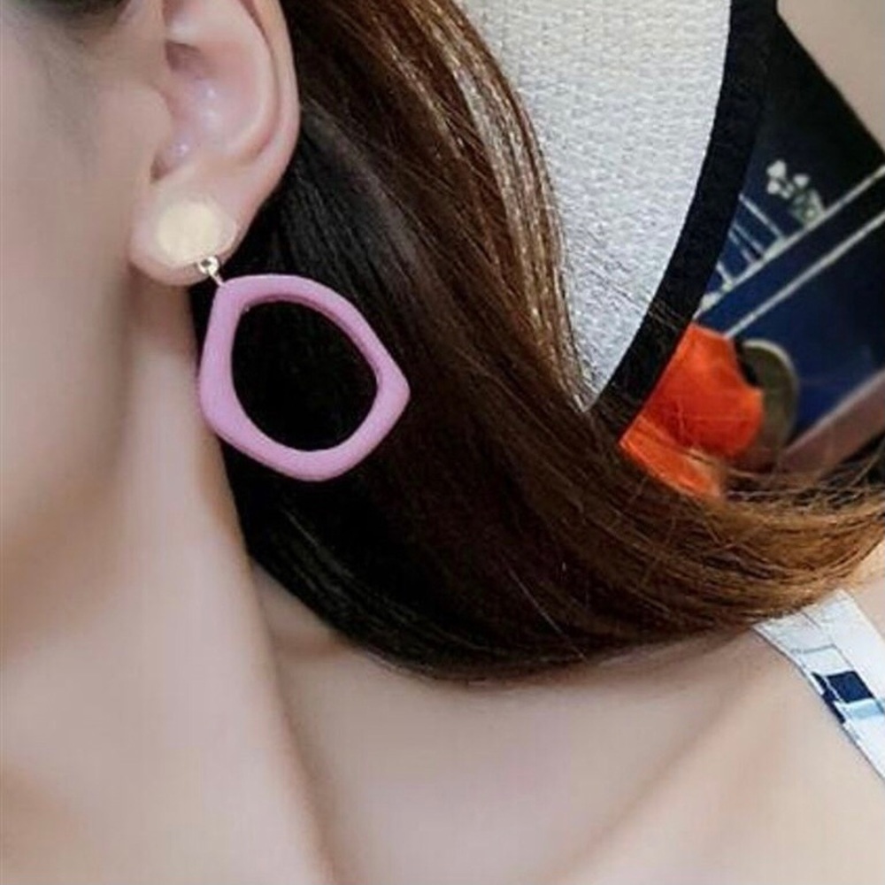 Boutique Geometric Boho Pink Dangle Earrings - Picture 1 of 4